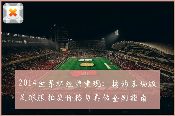 2014世界杯经典重现：梅西落场版足球服拍卖价格与真伪鉴别指南